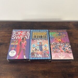 Richard Simmons Lot of 3 Vintage VHS Tapes Sealed Sweatin To The Oldies Broadway